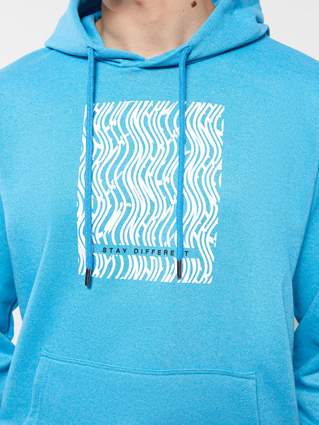 LC Waikiki Long Sleeve Printed Men's Hoodie -W2EO28Z8-SBL