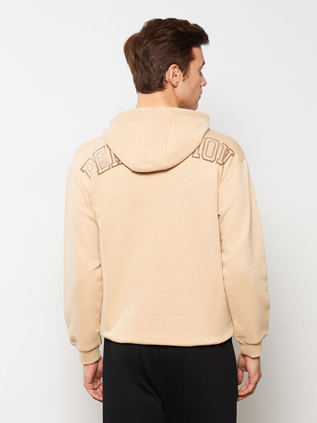 LCW ECO Long Sleeve Printed Men's Hoodie -W2EO29Z8-D8Q
