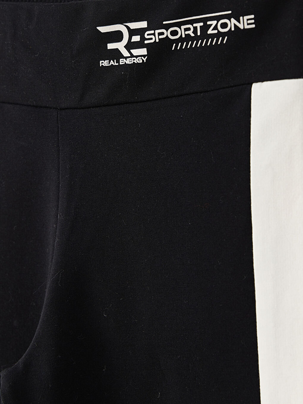 Siyah Beli Lastikli Baskılı Pamuklu Kız Çocuk Tayt-1