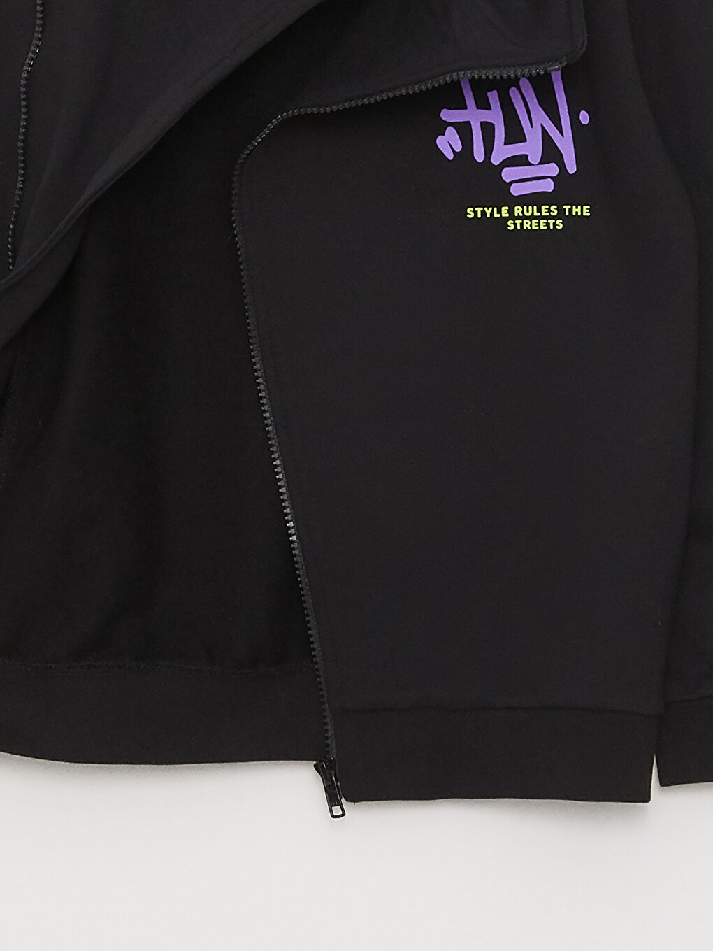 Sweat-shirt Zippé à Manches Longues Imprimé à Col Cheminée pour Garçons-3