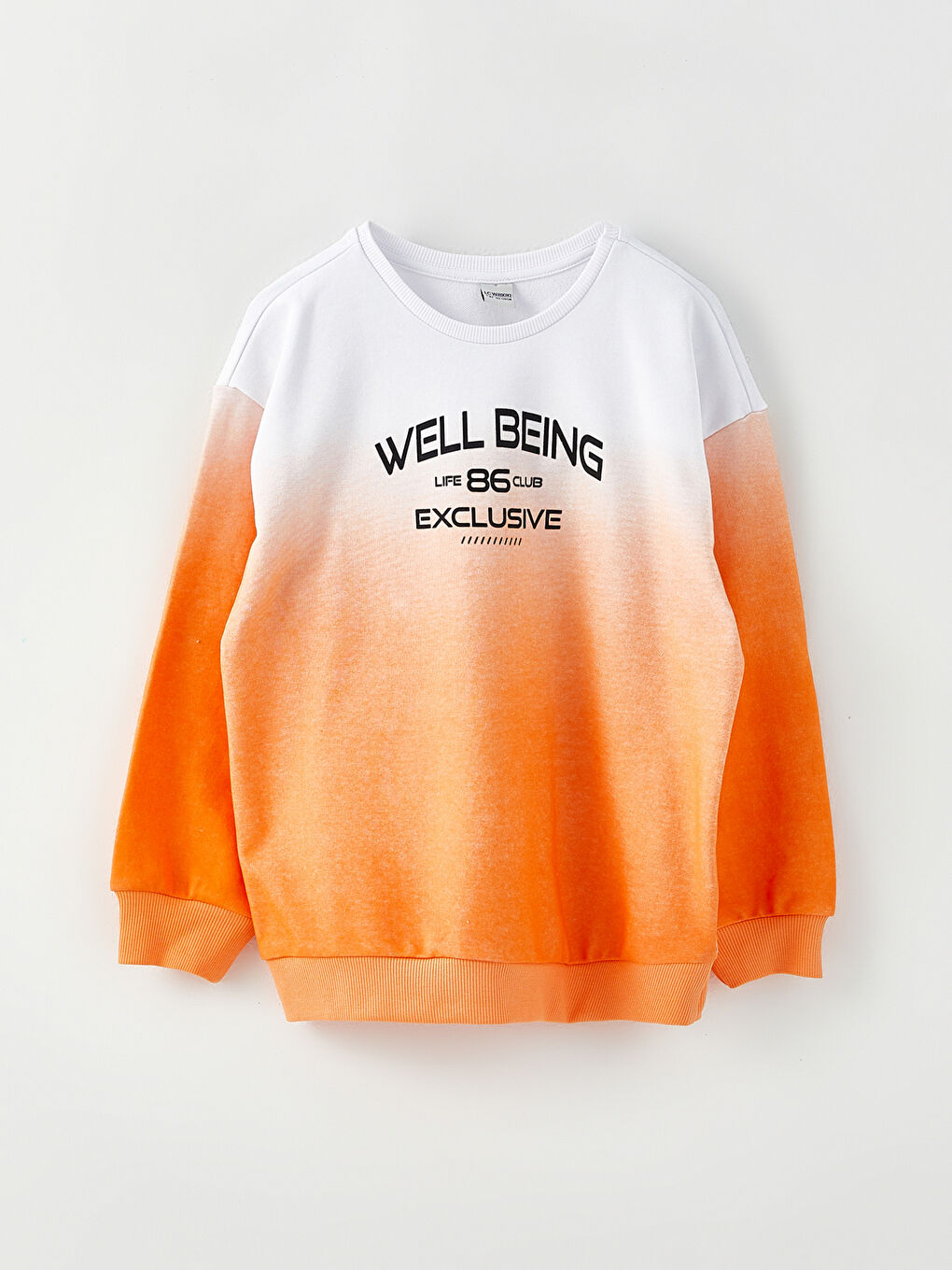 LCW Kids Karışık Bisiklet Yaka Baskılı Uzun Kollu Kız Çocuk Sweatshirt