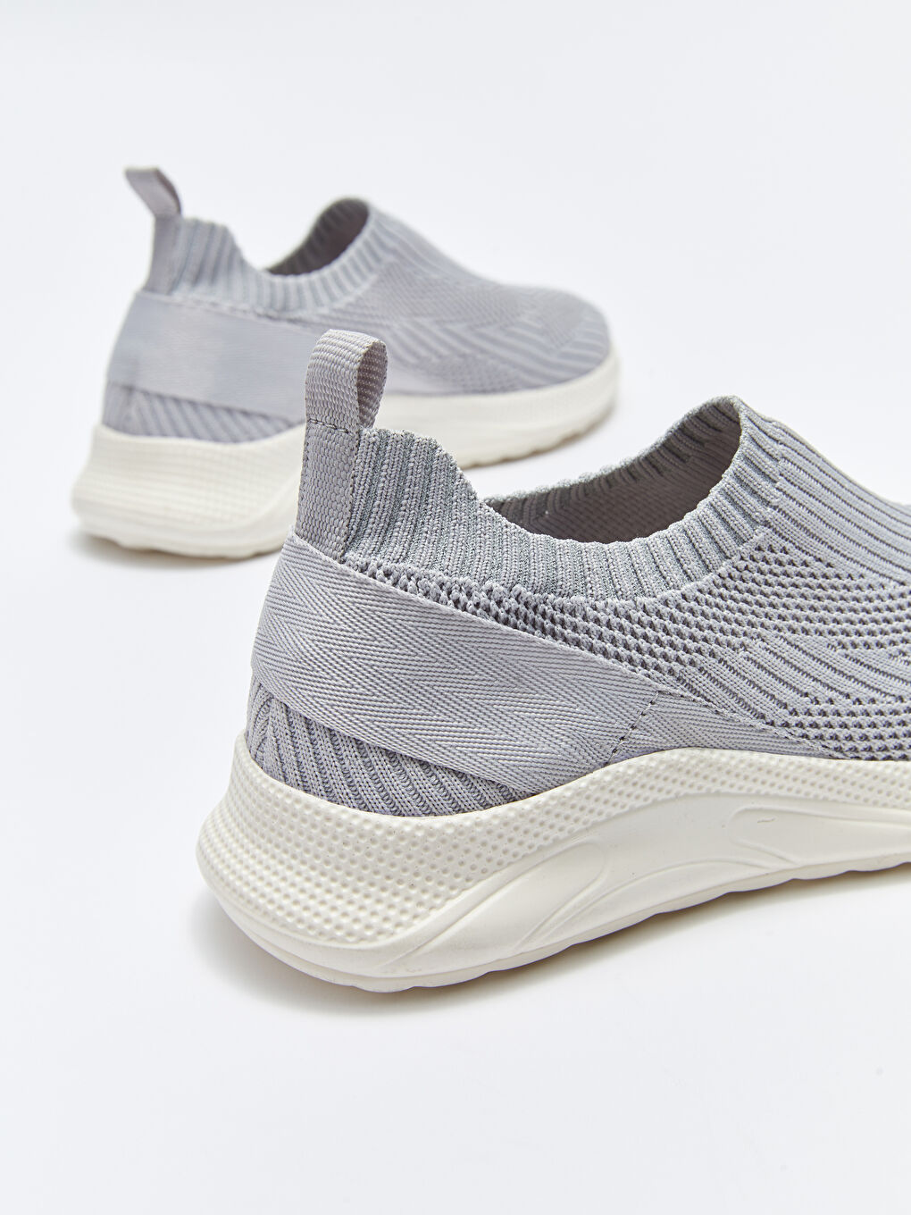 Gri File Detaylı Çorap Model Kadın Spor Ayakkabı-4
