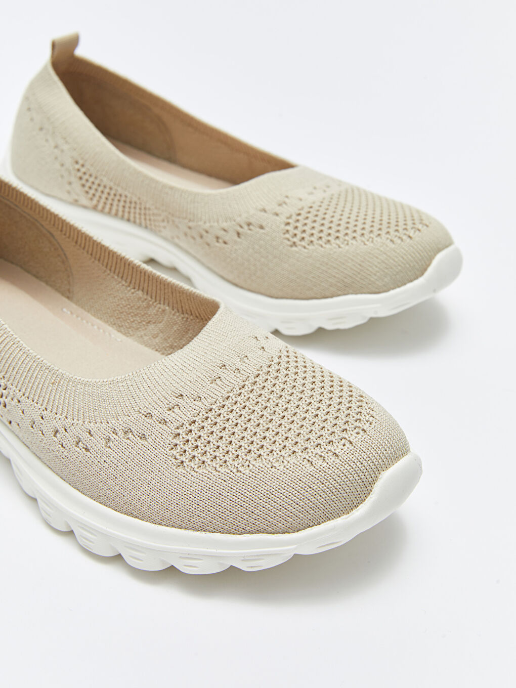 Bej File Detaylı Kadın Spor Ayakkabı-2