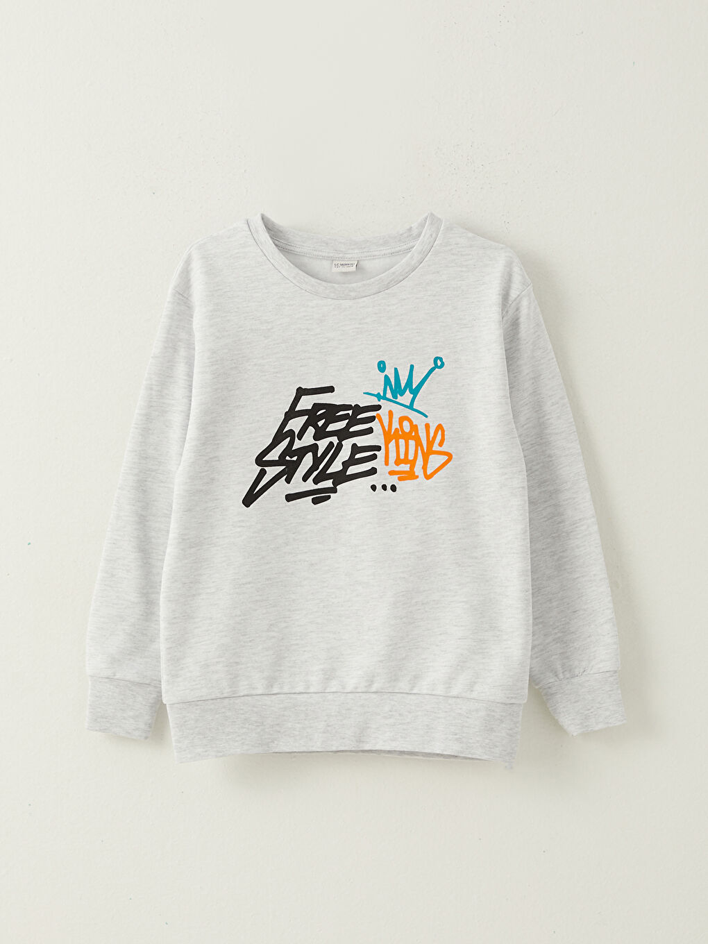 LCW Kids Crew Neck Printed Long Sleeve Boys' Sweatshirt -W2EO49Z4-LAK
