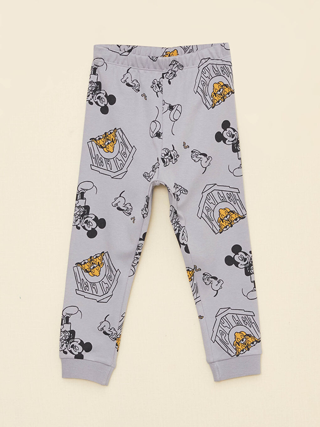 Crew Neck Long Sleeve Mickey Mouse Printed Baby Boy Pyjama Set-2