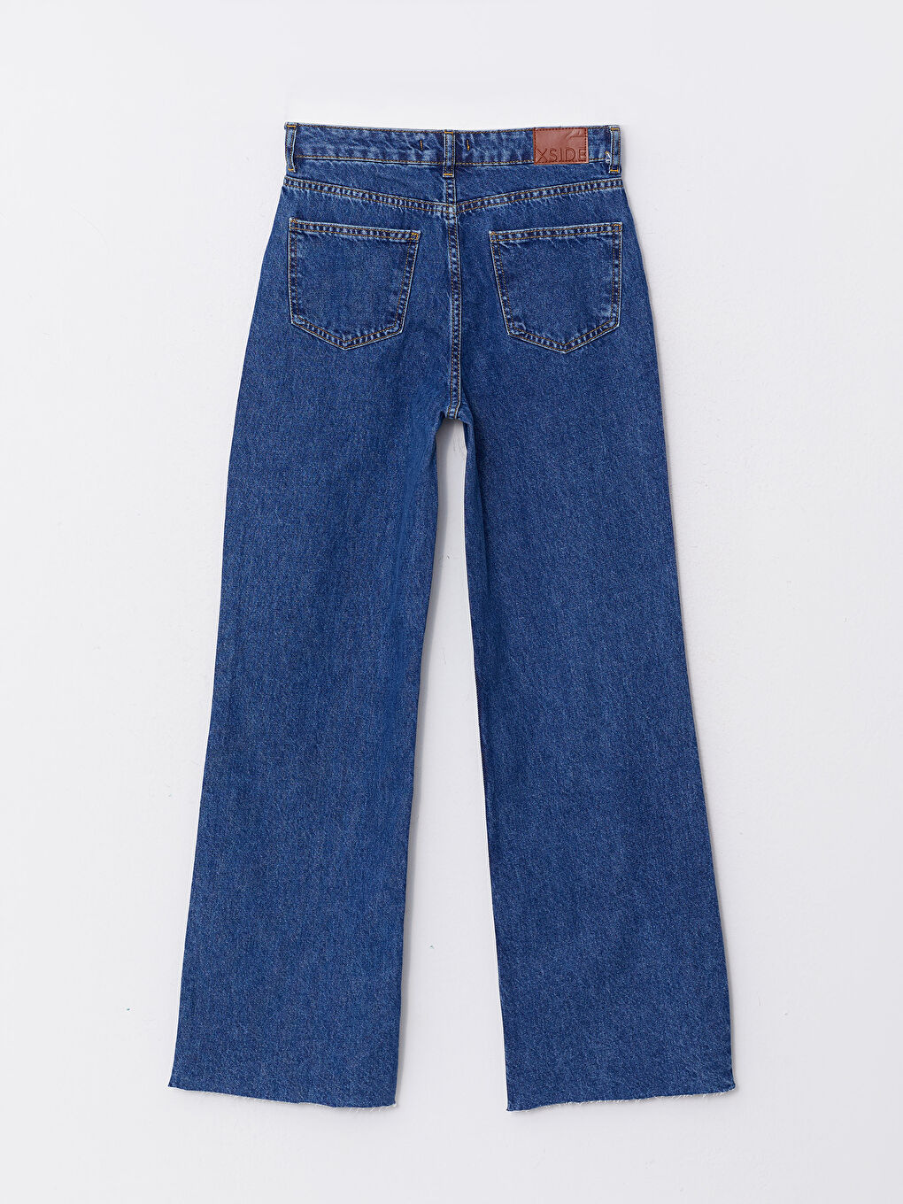 Mavi Kadın Yüksek Bel Wideleg Düz Jean Pantolon-6