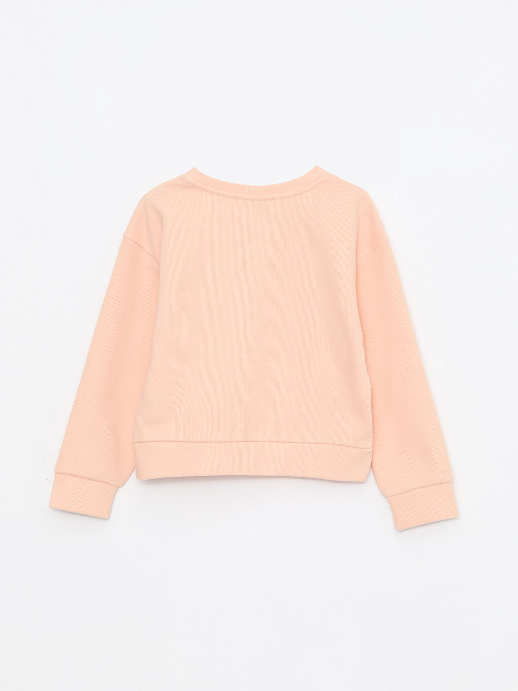 Mercan Bisiklet Yaka Nakışlı Uzun Kollu Kız Çocuk Sweatshirt-1