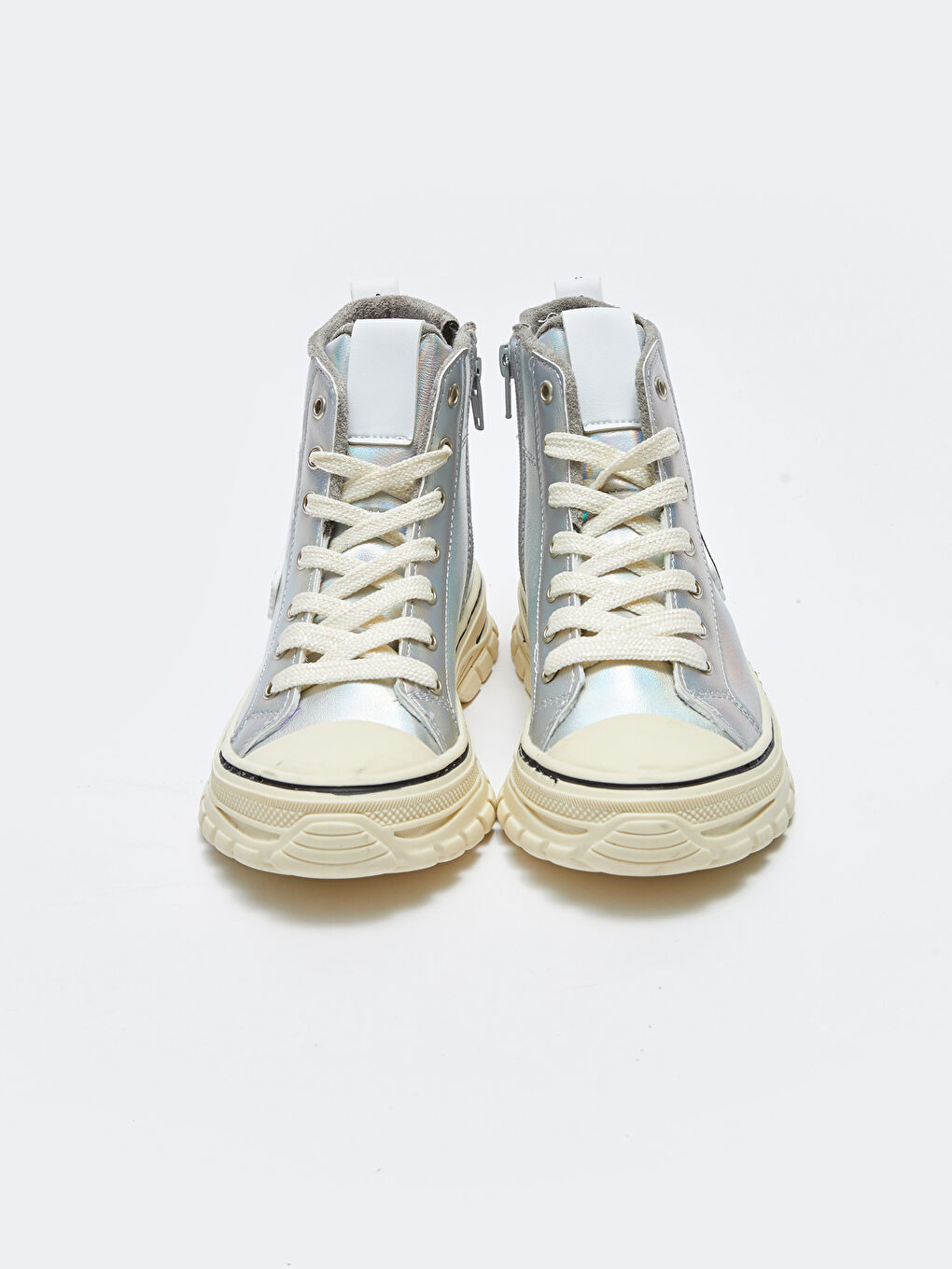 Gri Minnie Mouse Lisanslı Bağcık ve Fermuarlı Kız Çocuk Bot-2