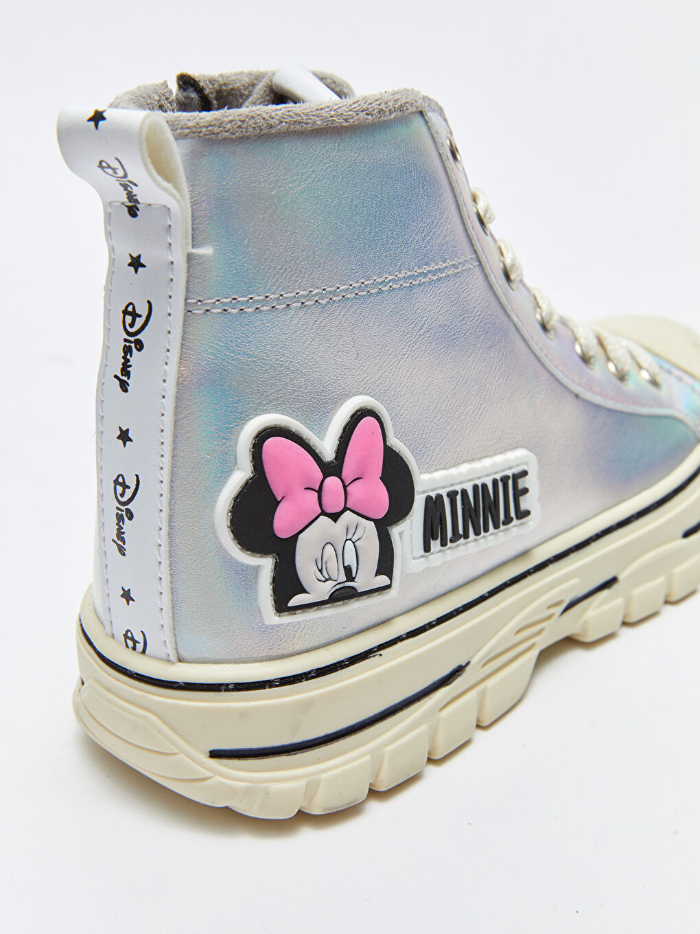 Gri Minnie Mouse Lisanslı Bağcık ve Fermuarlı Kız Çocuk Bot-4