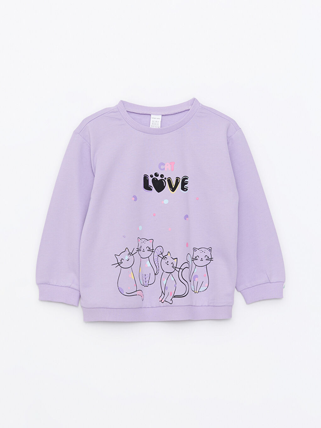 LCW ECO Sweat-Shirt Bébé Filles Imprimé à Manches Longues et Col Rond -W2EP19Z1-FKW