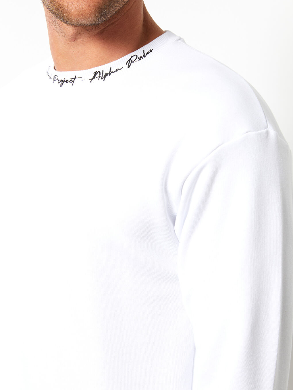 Crew Neck Long Sleeve Printed Men's Sweatshirt-4