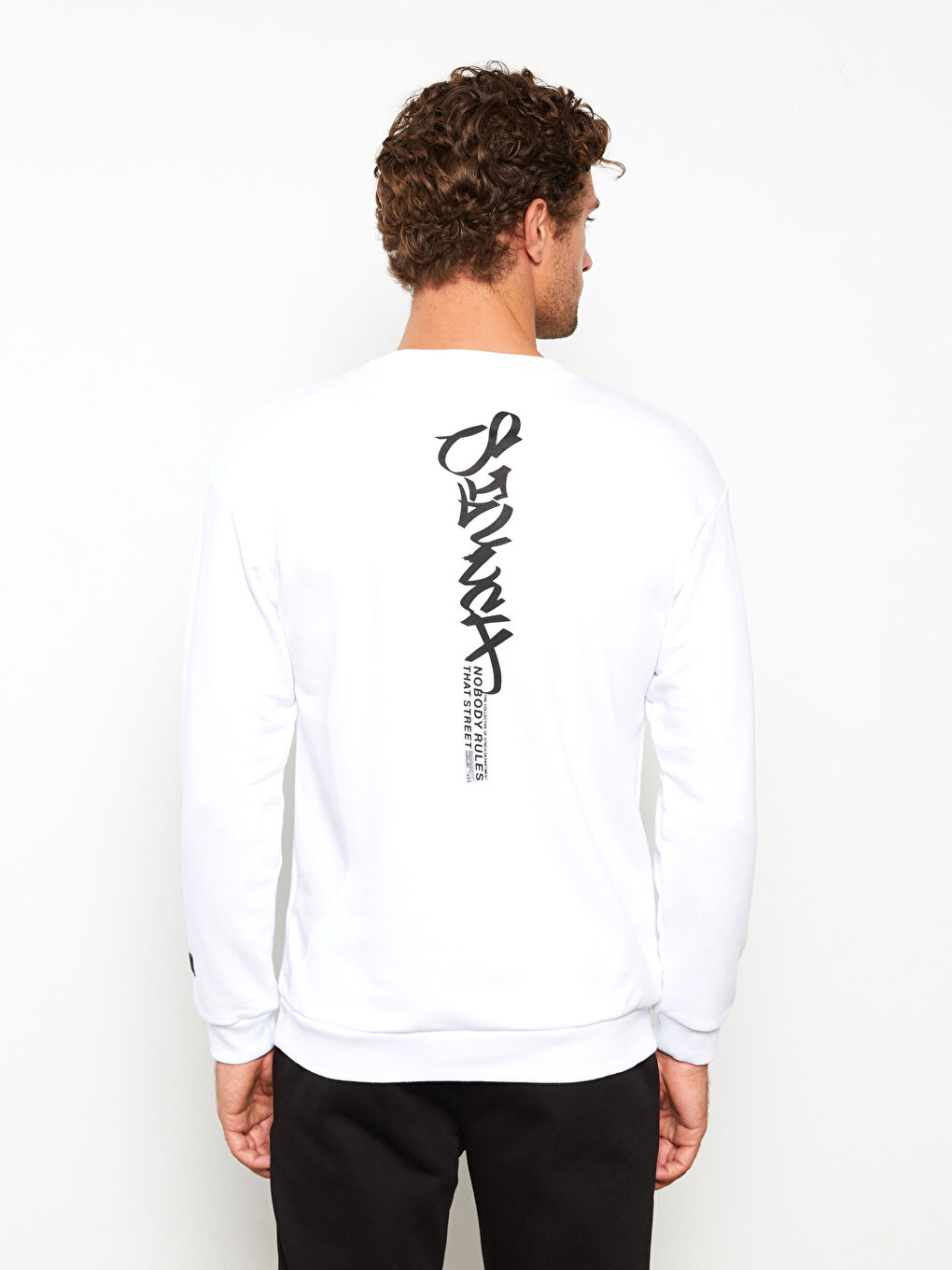Crew Neck Long Sleeve Printed Men's Sweatshirt-5