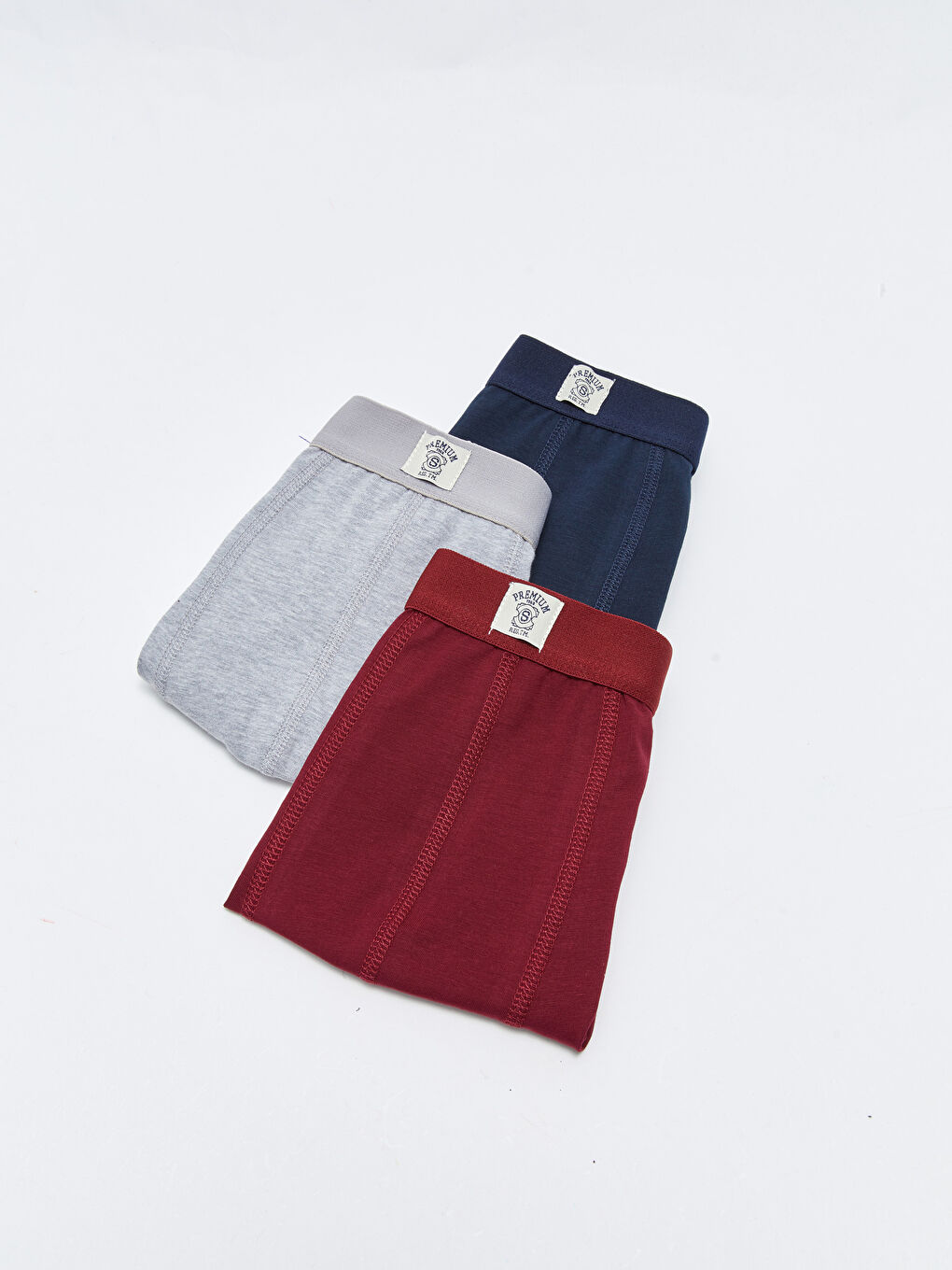 سراويل بوكسر قطن مطاطي بقصة عادية للرجال - ٣ قطع-1