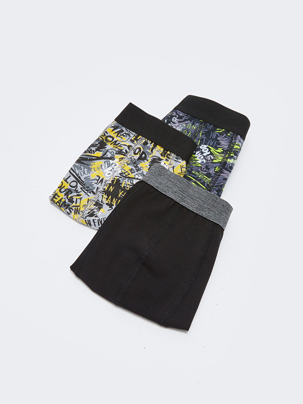 Turuncu Standart Kalıp Pamuklu Esnek Erkek Boxer 3'lü-1