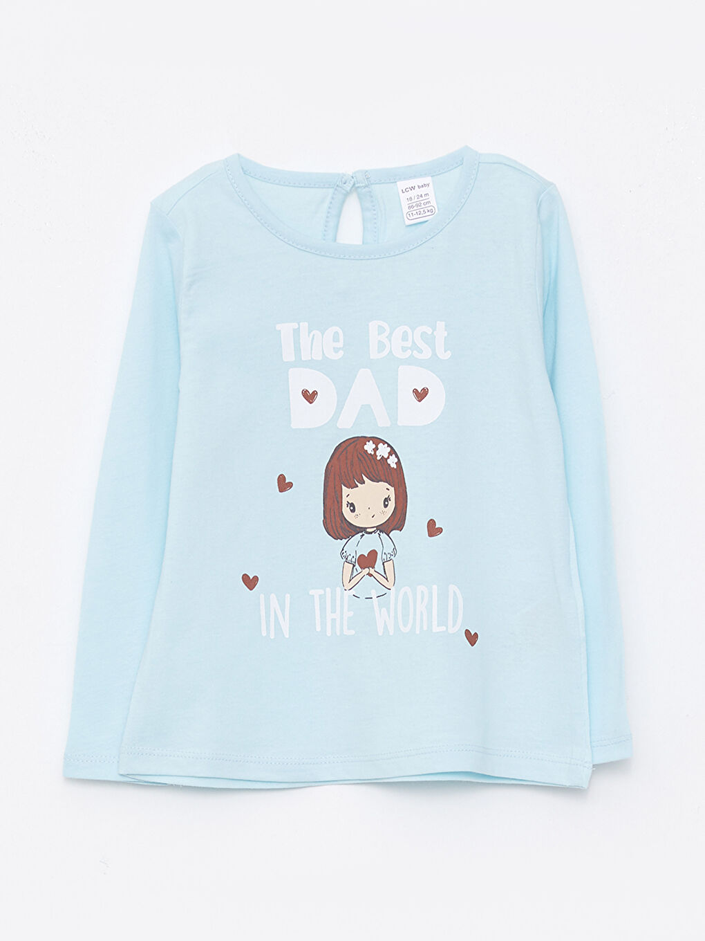 Crew Neck Long Sleeve Printed Baby Girls T-Shirt 2 Pack-2