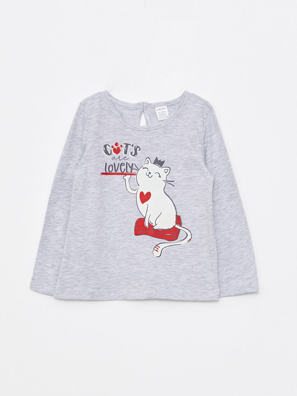 Crew Neck Long Sleeve Printed Baby Girls T-Shirt 2 Pack-3