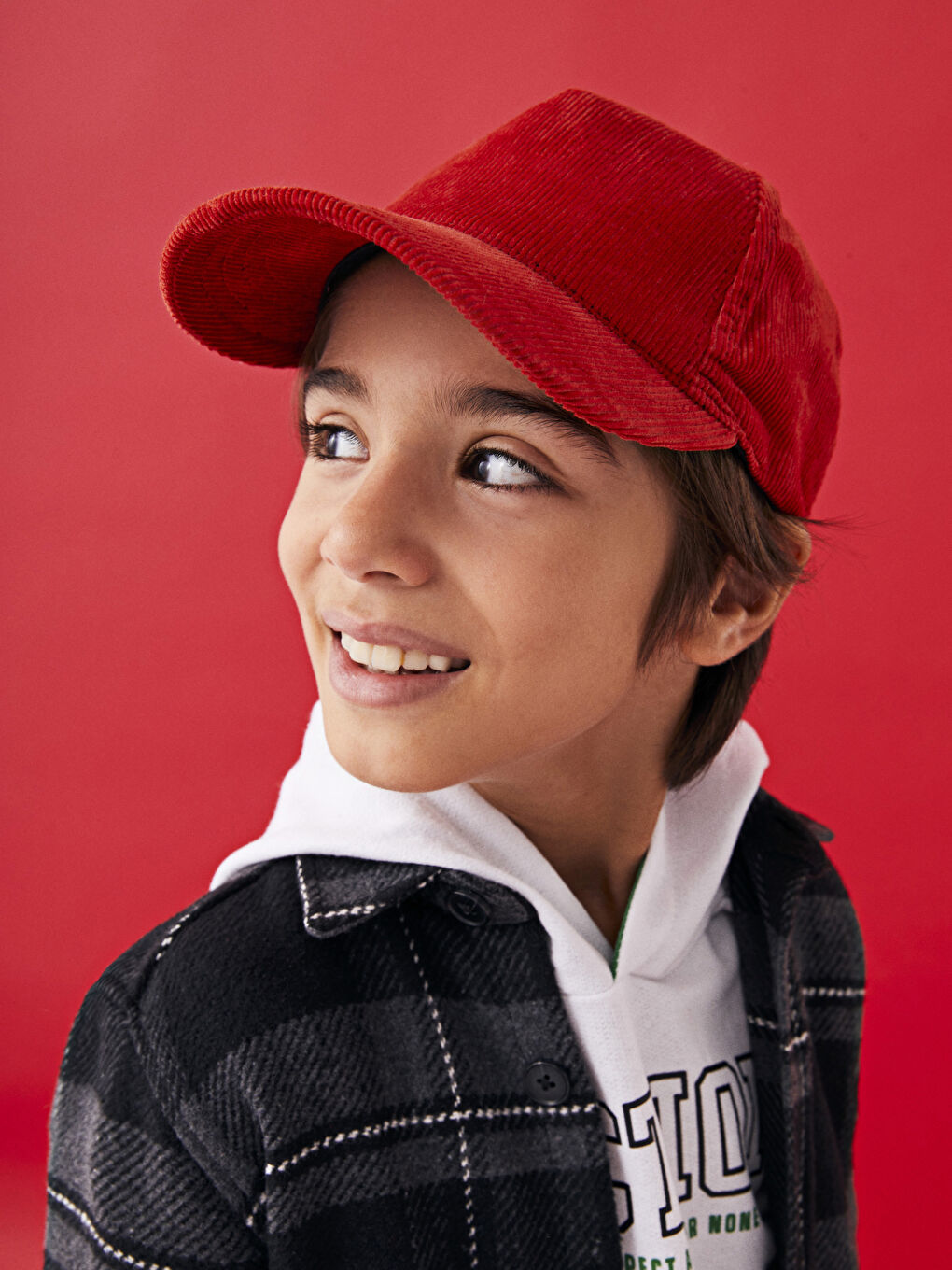 Kırmızı Erkek Çocuk Kep Şapka