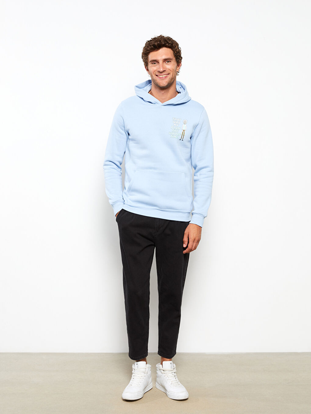 Long Sleeve Rick and Morty Printed Men's Thick Hoodie-2