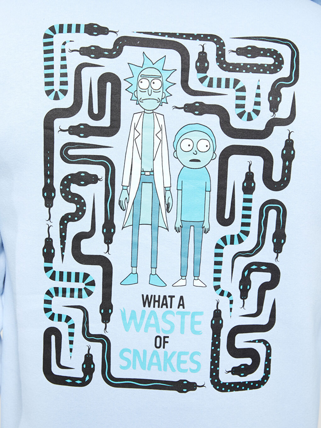 Long Sleeve Rick and Morty Printed Men's Thick Hoodie-3