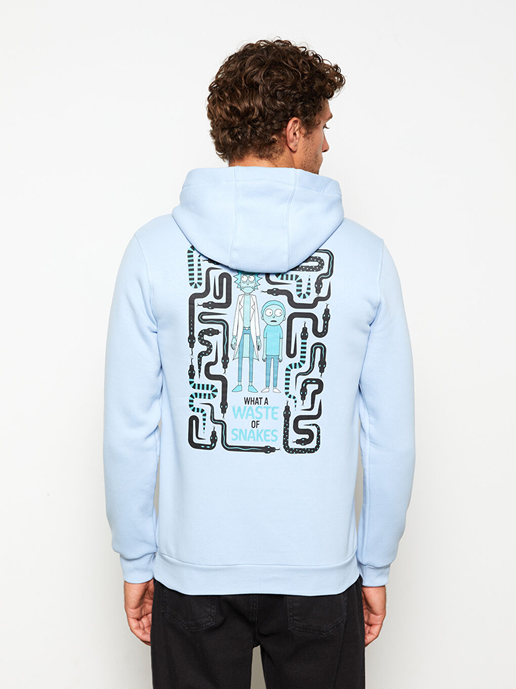 Long Sleeve Rick and Morty Printed Men's Thick Hoodie-4