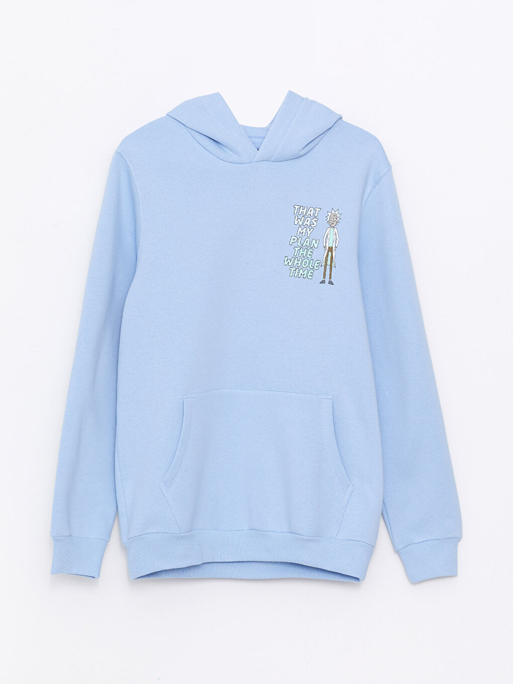 Long Sleeve Rick and Morty Printed Men's Thick Hoodie-5