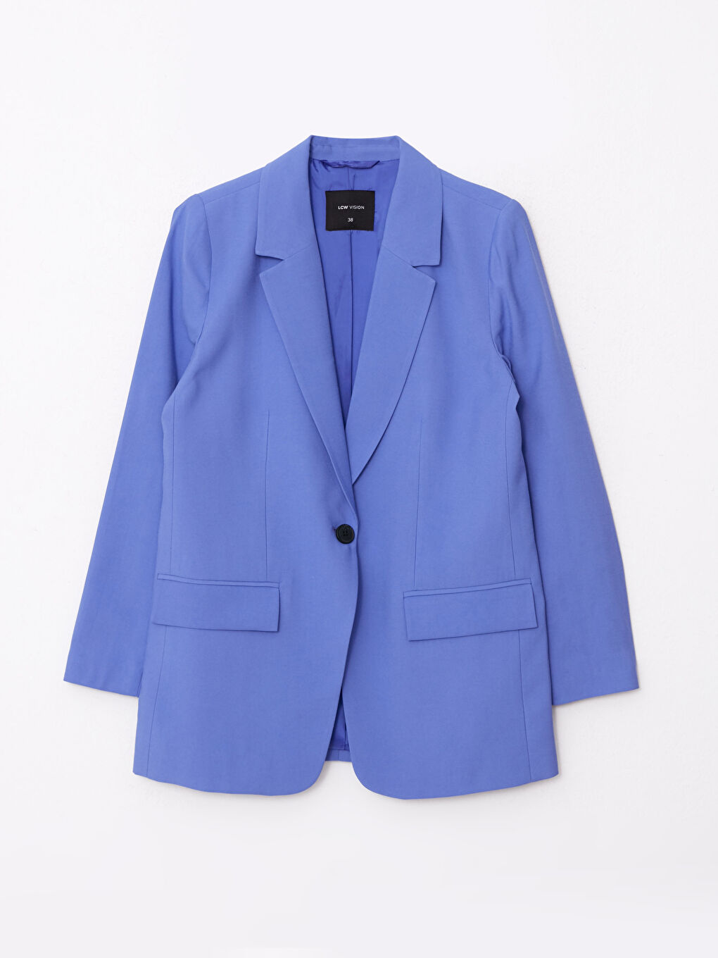 Veste Droite à Fermeture Boutonnée sur le Devant à Manches Longues pour Femmes-5