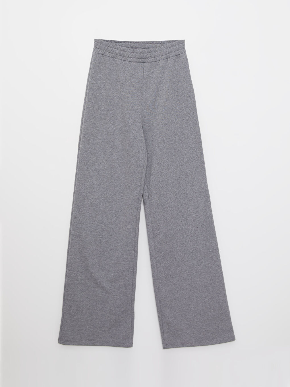 Gri Kadın Beli Lastikli Düz Eşofman Altı-5