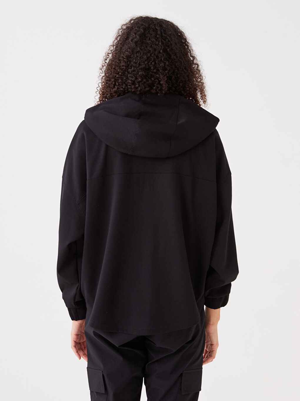 Hooded Printed Long Sleeve Women's Sweatshirt-4