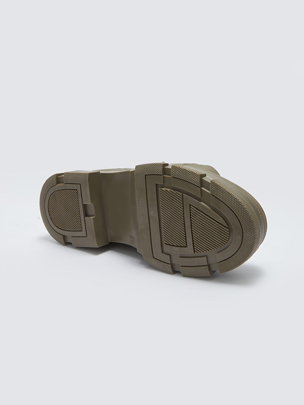 Haki Kalın Tabanlı Yanları Lastikli Kadın Bot-3