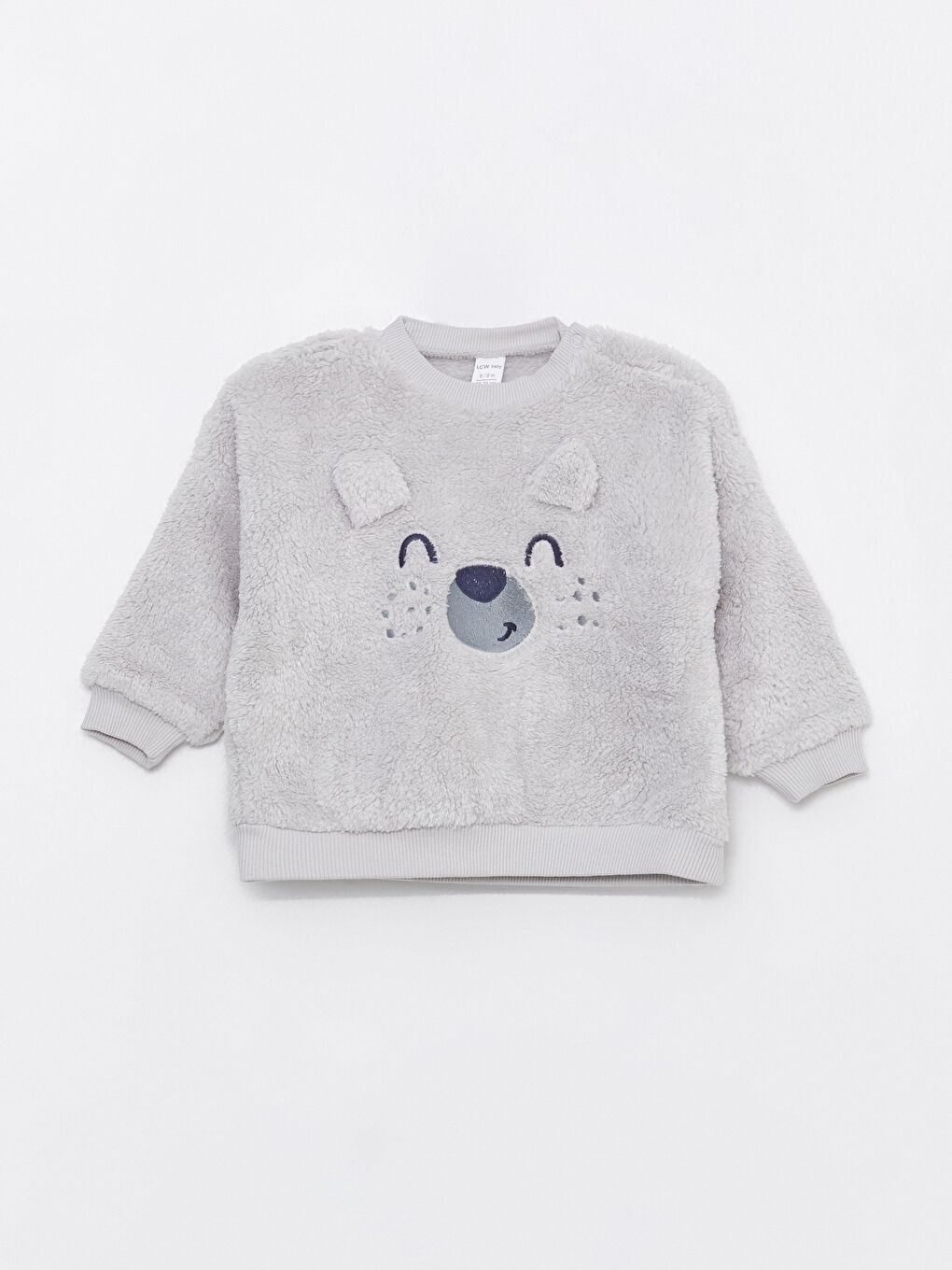 Crew Neck Long Sleeve Embroidery Detailed Baby Boy Sweatshirt and Trousers 2-Pack Set-1