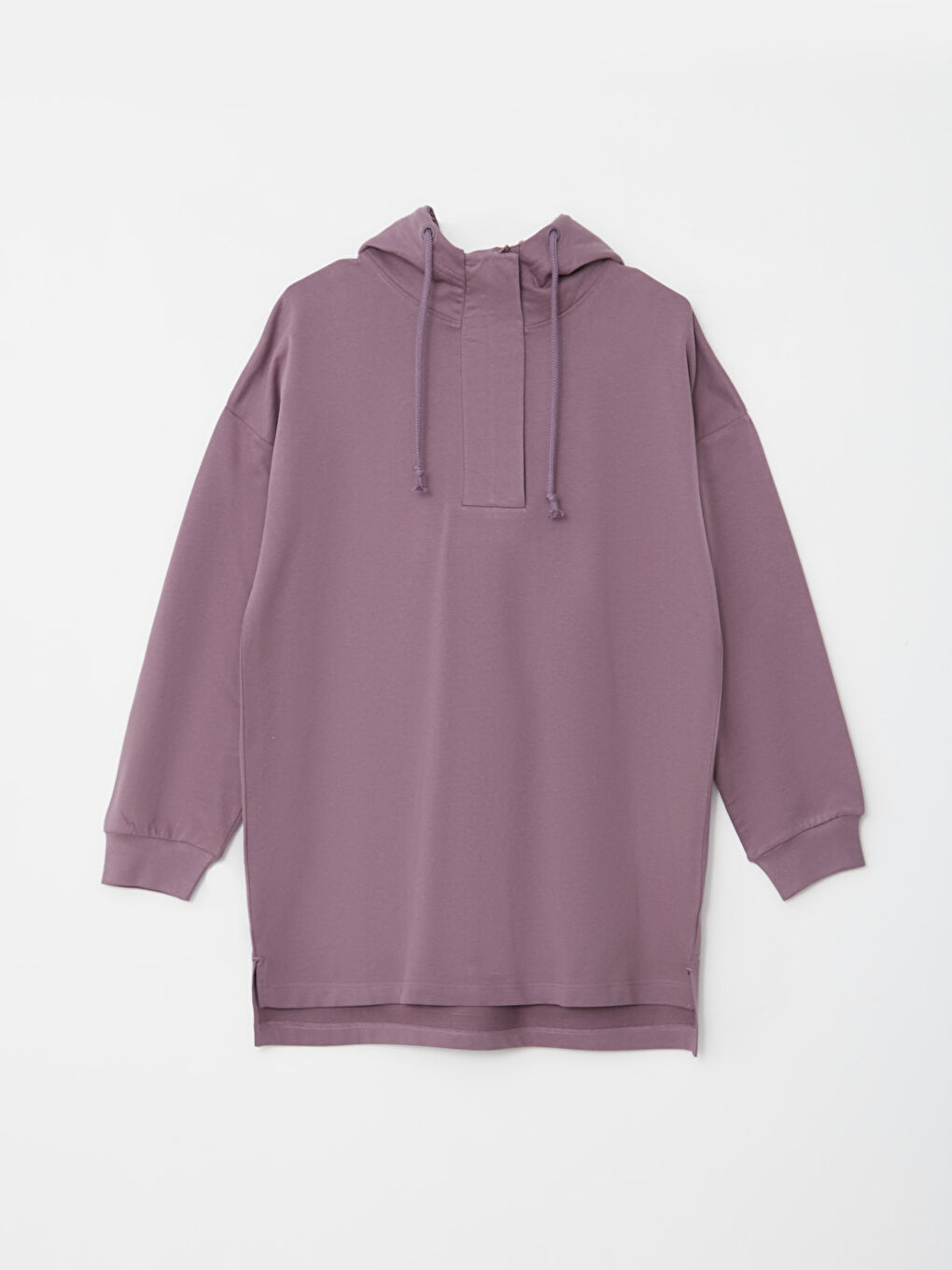 LC Waikiki Hooded Plain Long Sleeve Oversize Women's Sweatshirt Tunic -W2ER25Z8-LXY