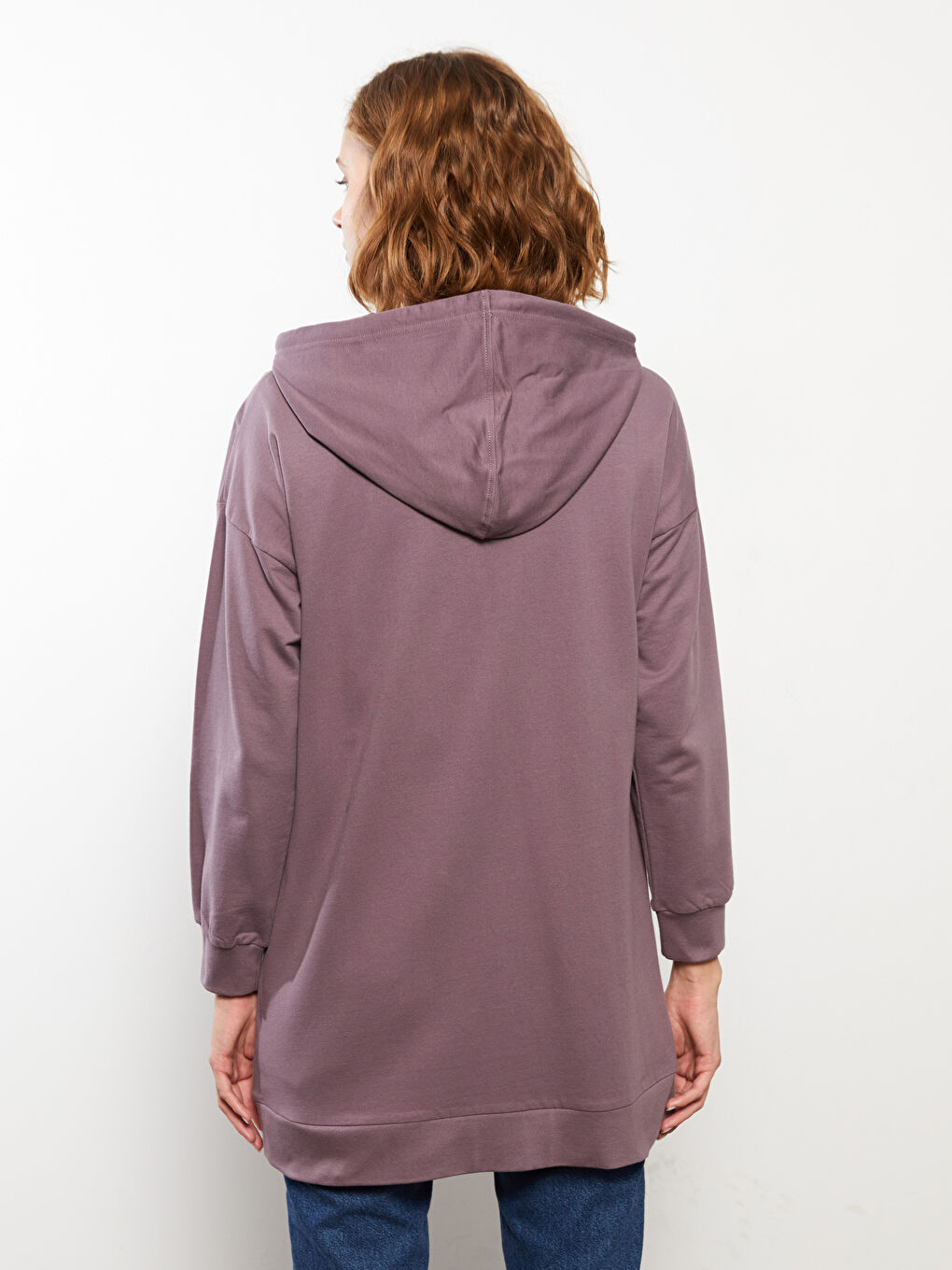 Hooded Printed Oversize Women's Sweatshirt Tunic-4