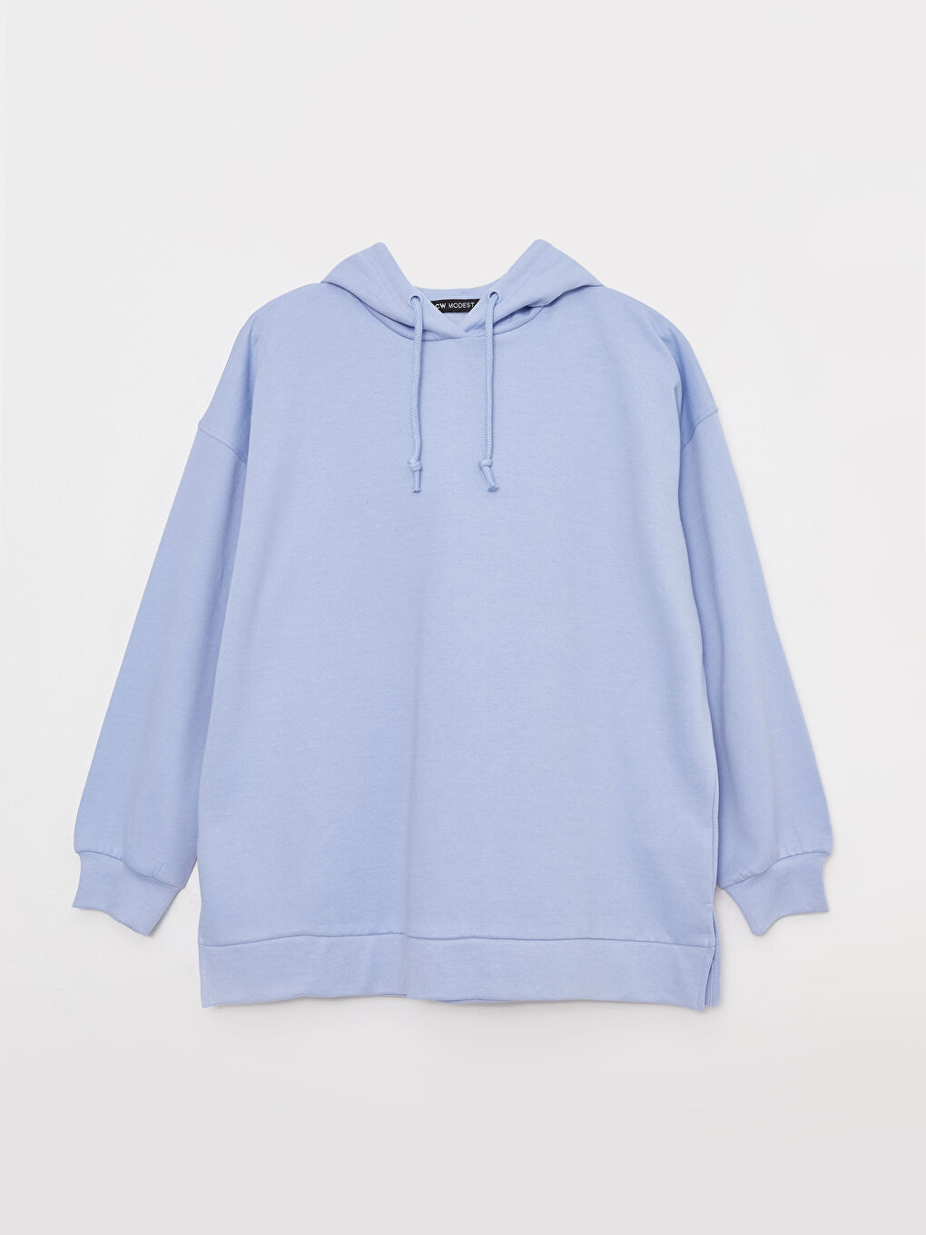 LCW Modest Hooded Plain Long Sleeve Oversize Women's Sweatshirt Tunic -W2ER30Z8-UDA