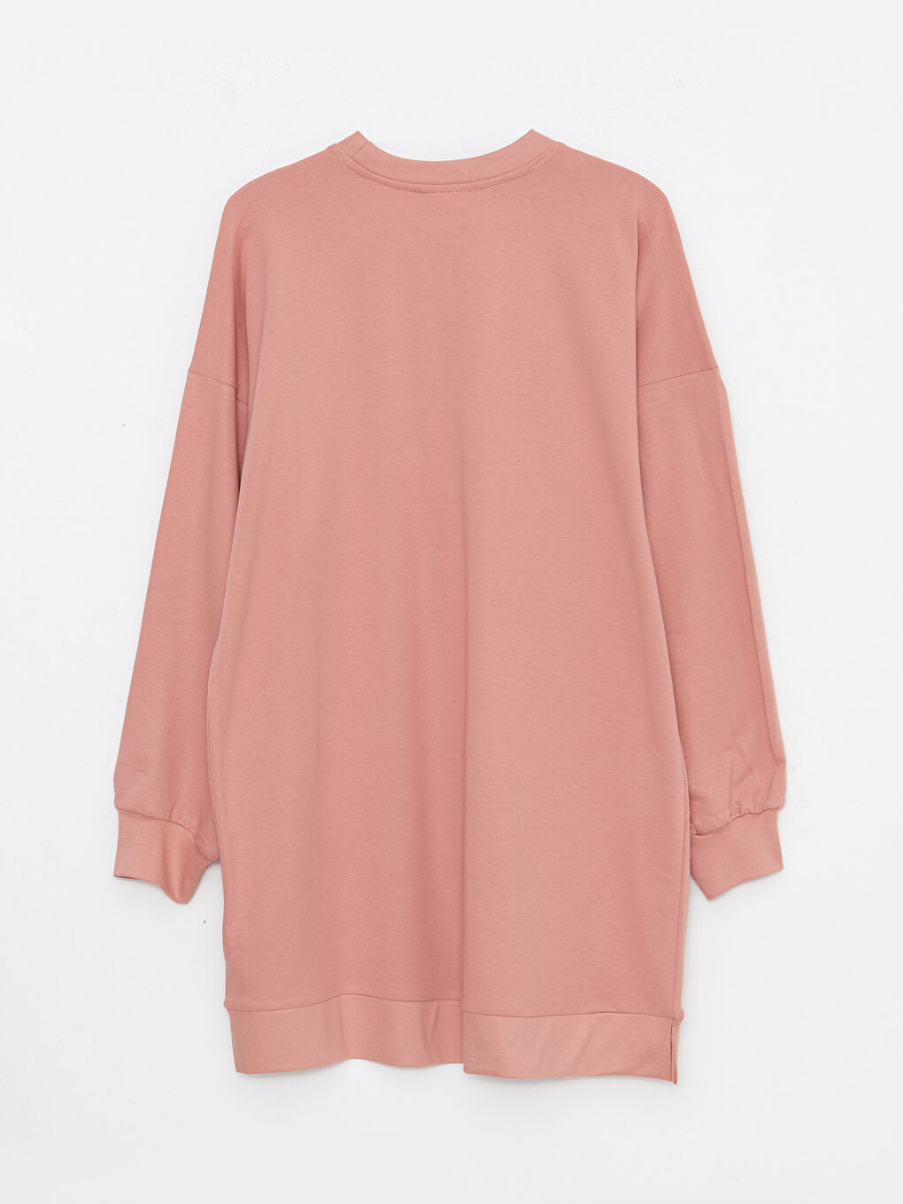 LCW Modest Crew Neck Plain Oversize Women's Sweatshirt Tunic -W2ER36Z8-RYJ