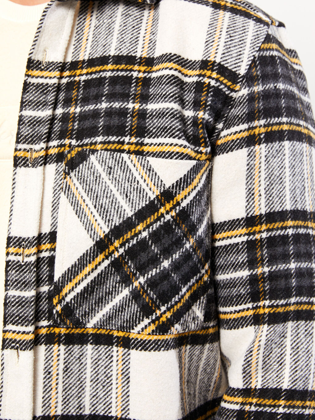 Regular Fit Long Sleeve Plaid Men's Flannel Shirt Jacket -W2ER54Z8-LLX