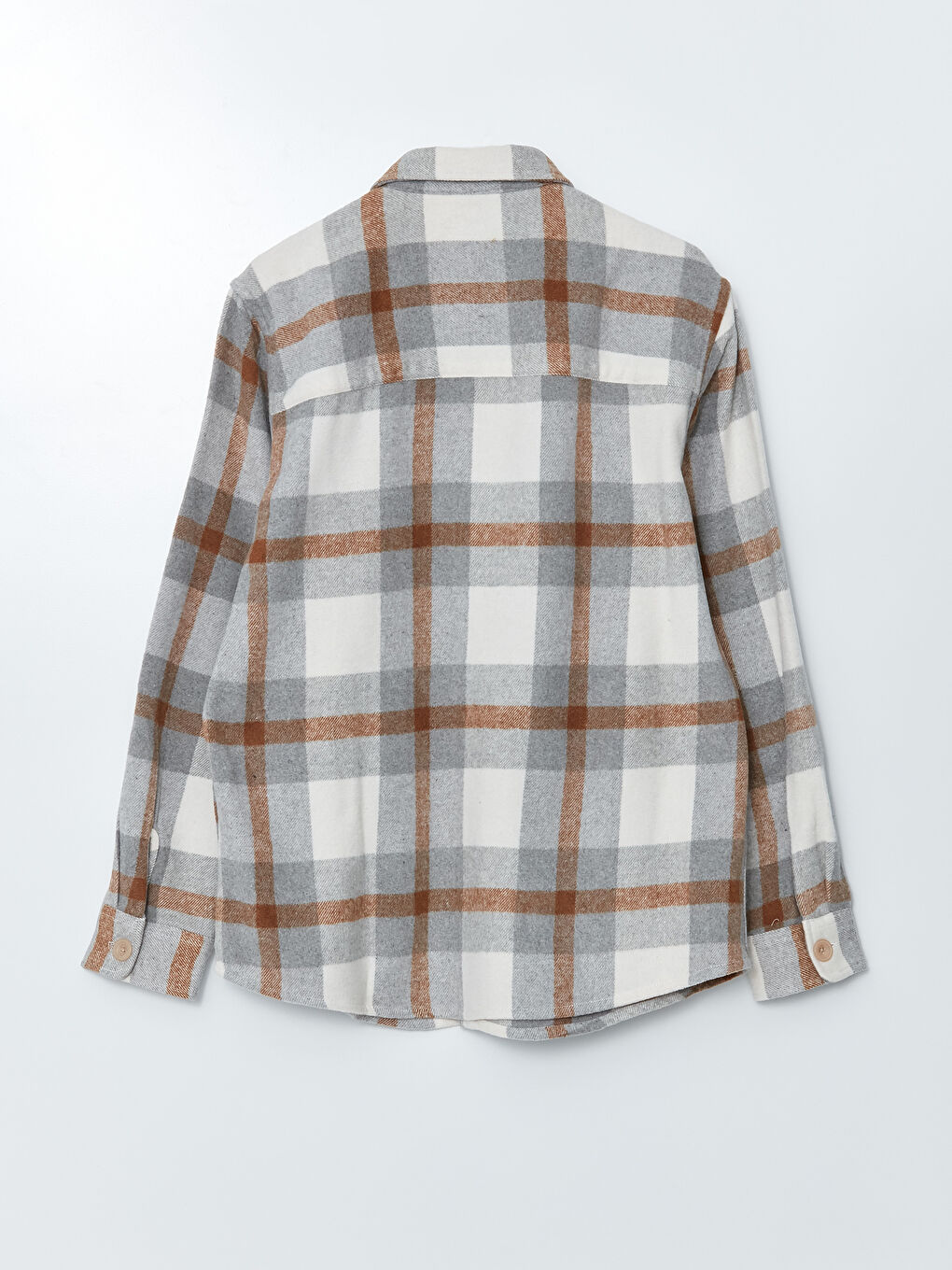 Relaxed Fit Long Sleeve Plaid Men's Lumberjack Shirt Jacket-6