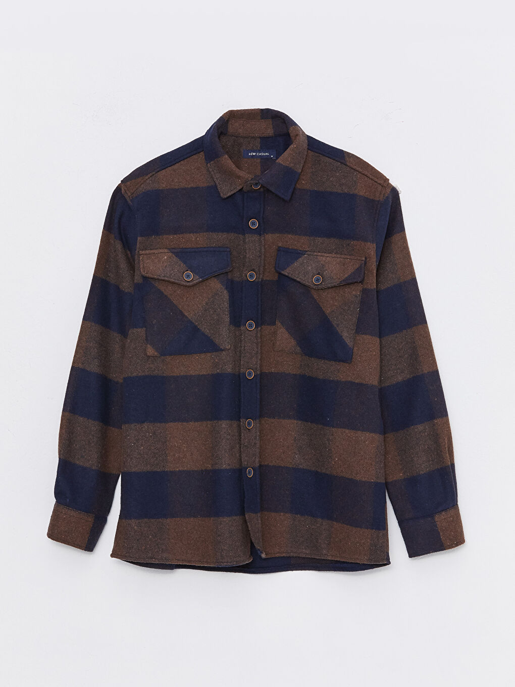 Cămașă din flanel PORTOCALIU Bărbat-5