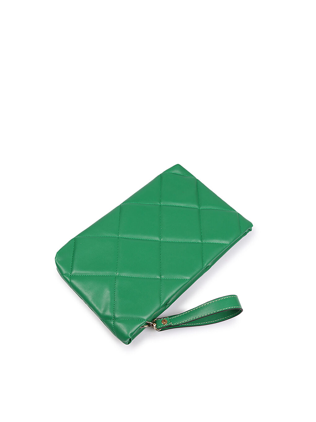 Yeşil Kapitoneli Kadın Portföy Çanta-1