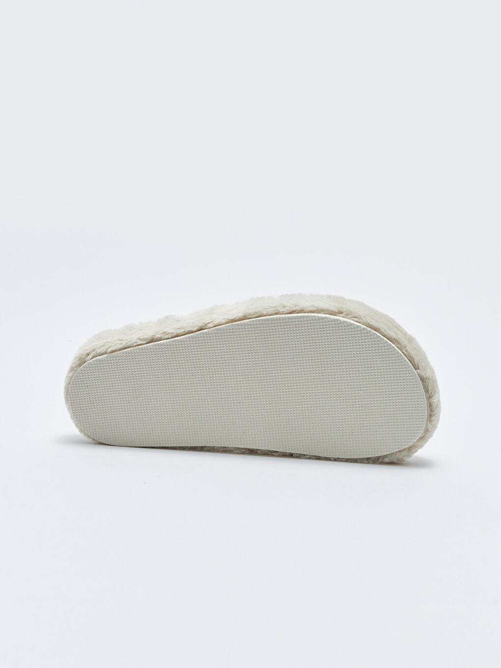 Bej Pelüş Çift Bantlı Kadın Ev Terliği-3