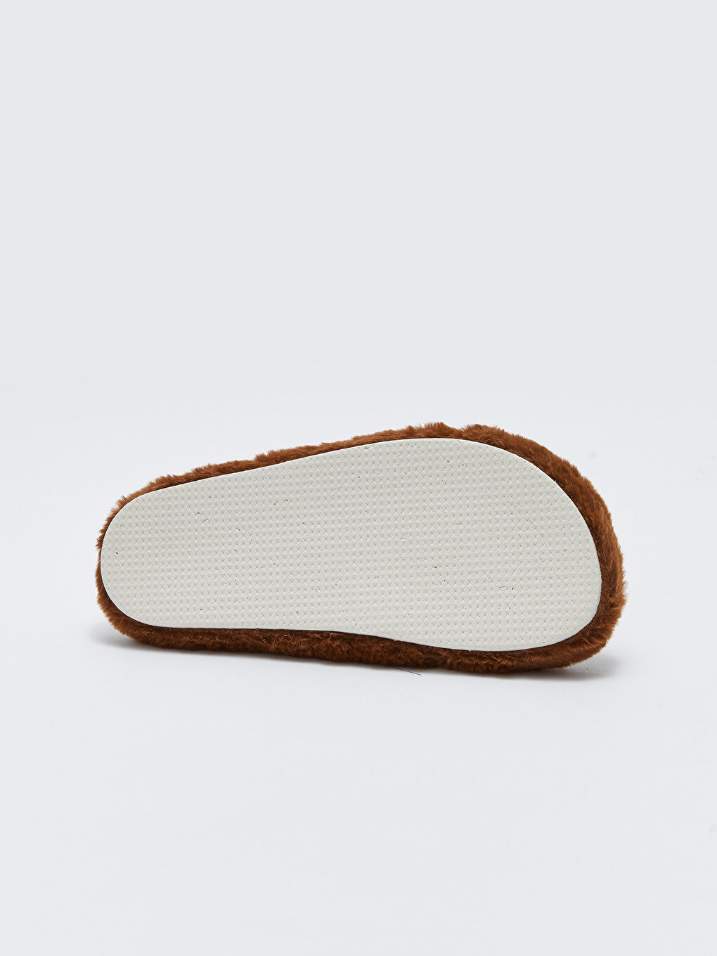 Kahverengi Pelüş Çift Bantlı Kadın Ev Terliği-3