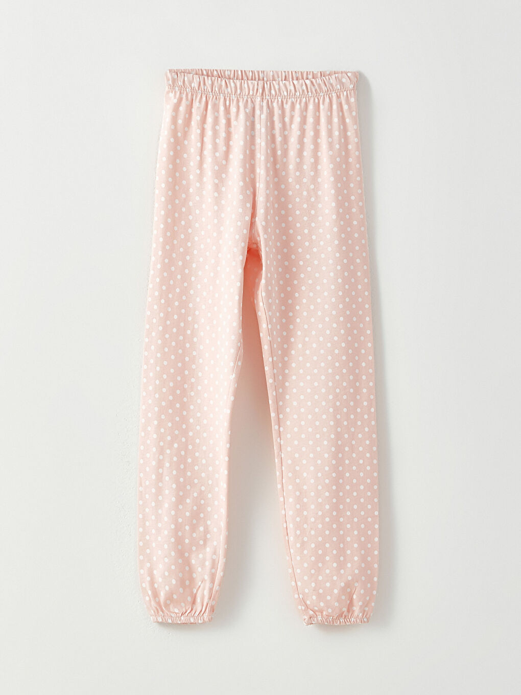 Ekru Bisiklet Yaka Baskılı Uzun Kollu Kız Çocuk Pijama Takımı-2