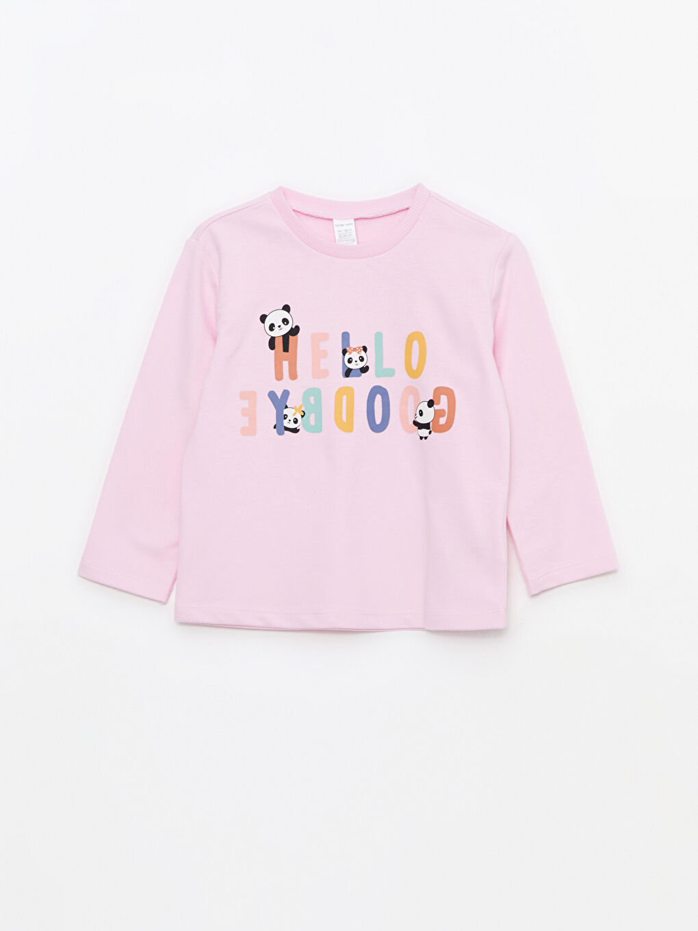LCW ECO Crew Neck Long Sleeve Printed Baby Girls' T-Shirt -W2ES15Z1-DMQ