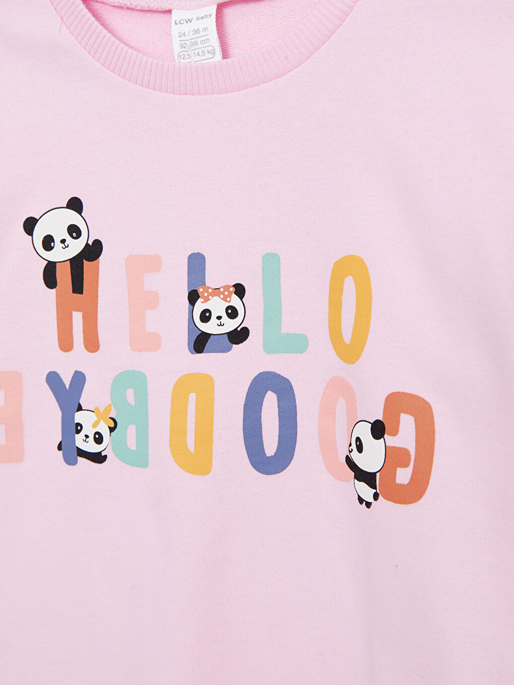 LCW ECO Crew Neck Long Sleeve Printed Baby Girls' T-Shirt -W2ES15Z1-DMQ