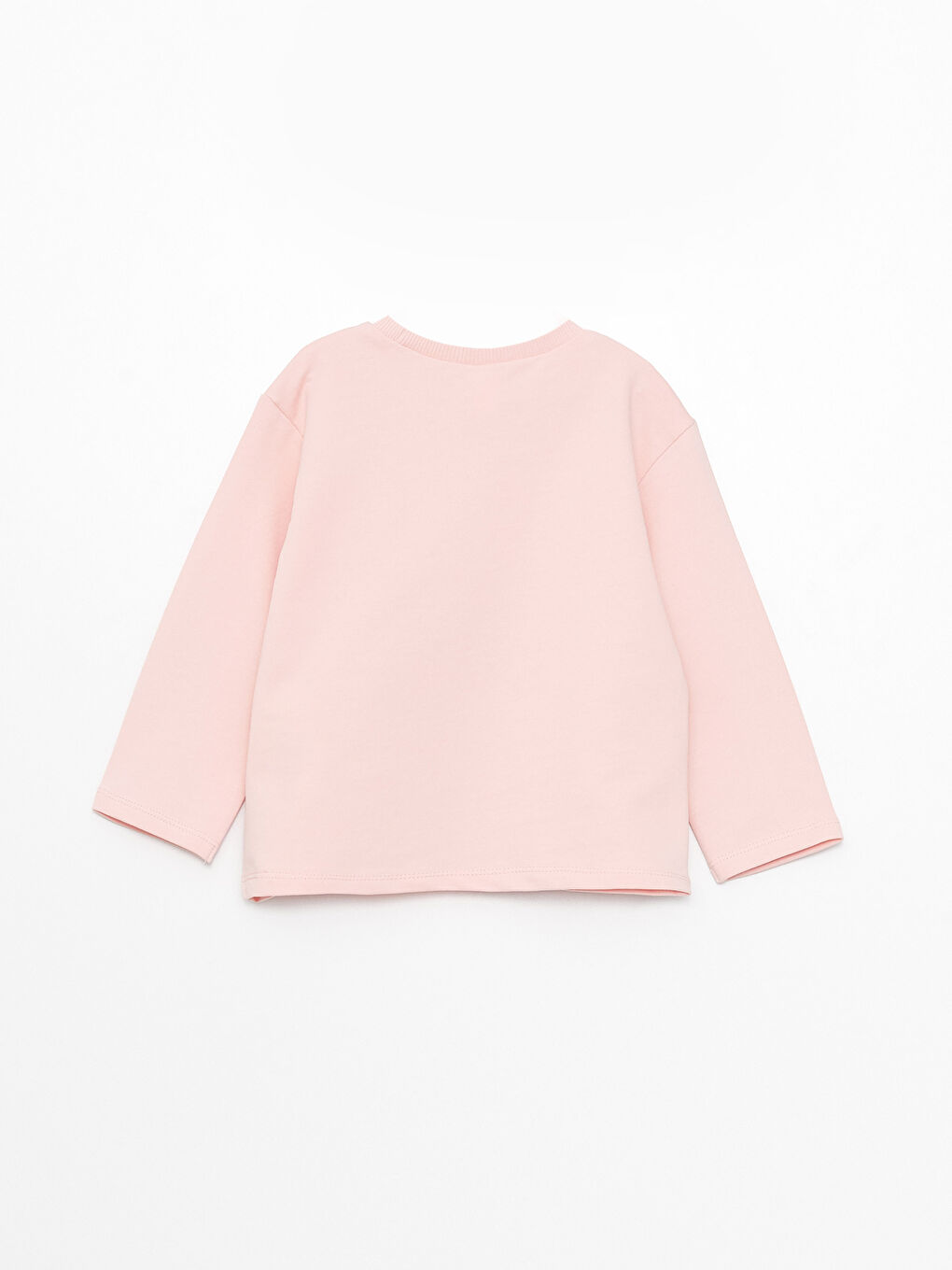 Crew Neck Long Sleeve Printed Baby Girls' T-Shirt-1