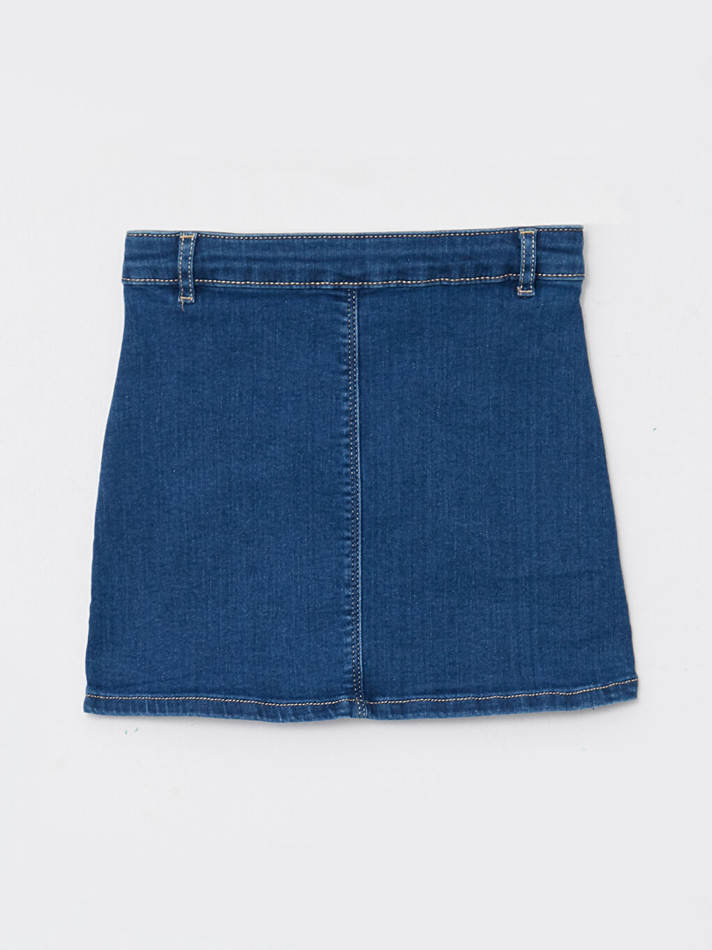 Embroidered Girl Jean Skirt-1