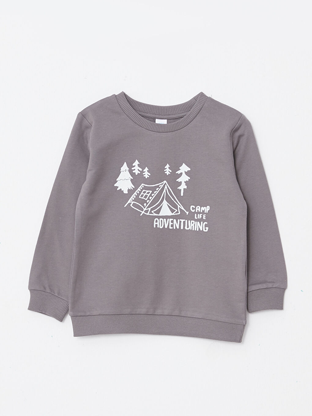 سويتشيرت أولاد بيبي مطبوع بكم طويل وكول مدور