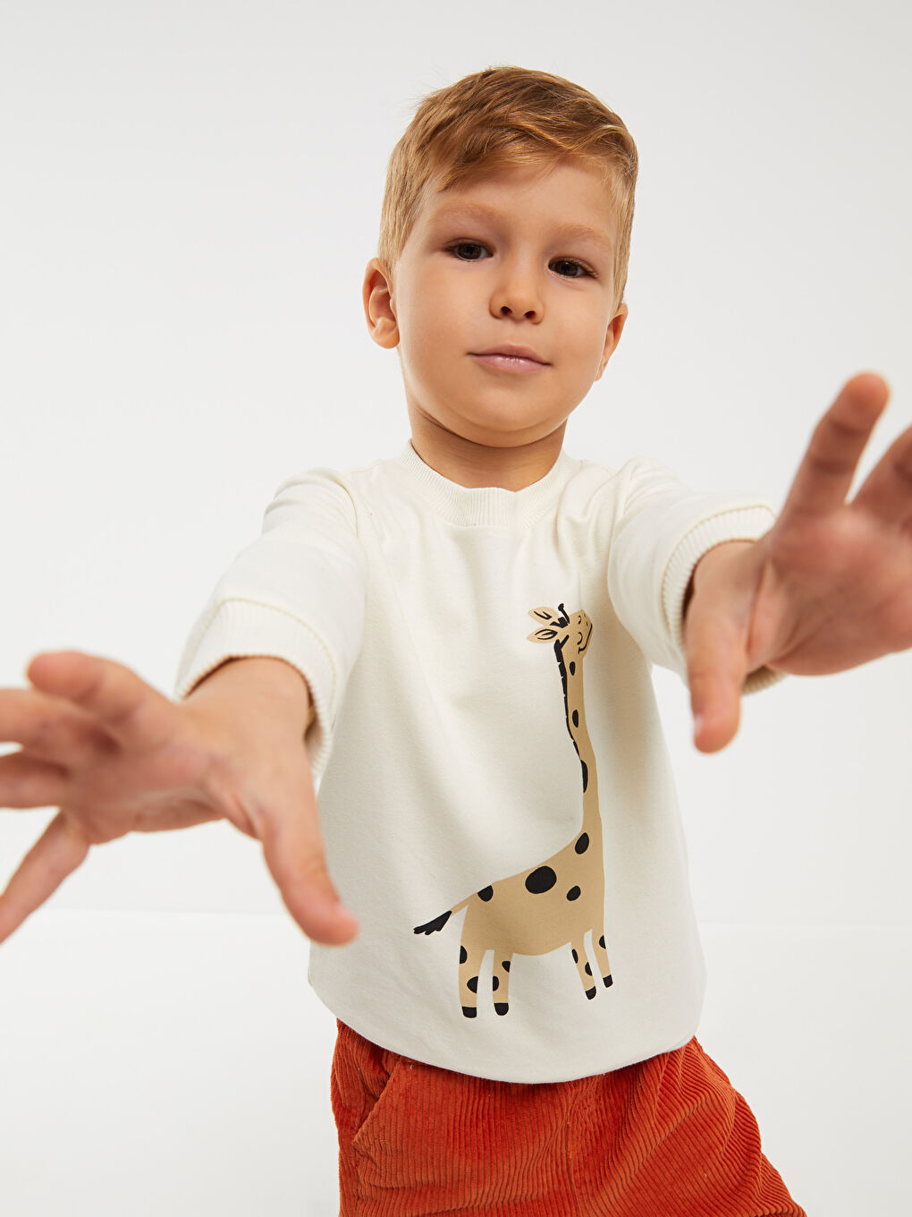 Crew Neck Printed Baby Boy Sweatshirt