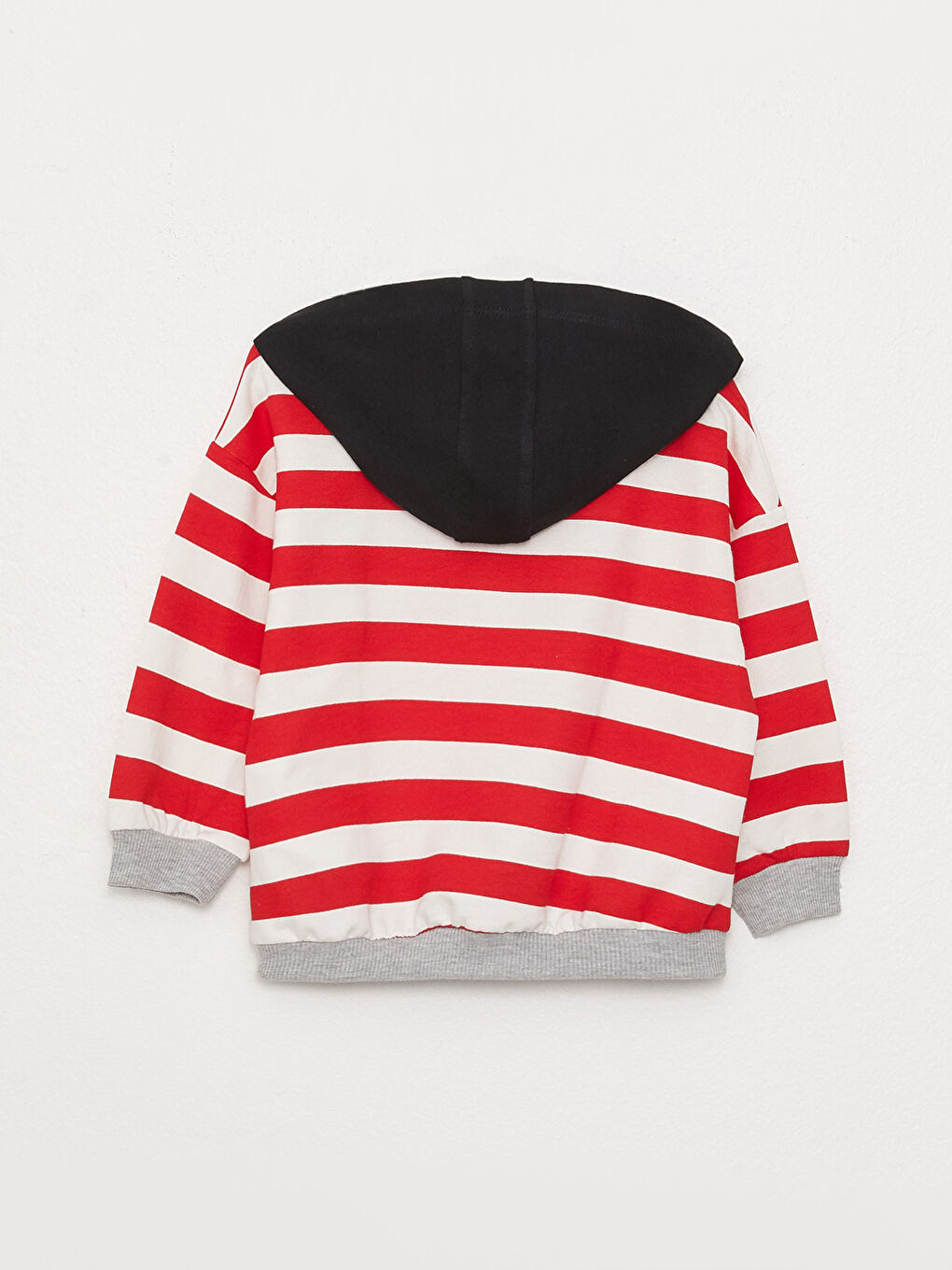 Hooded Long Sleeve Striped Baby Boy Sweatshirt-3