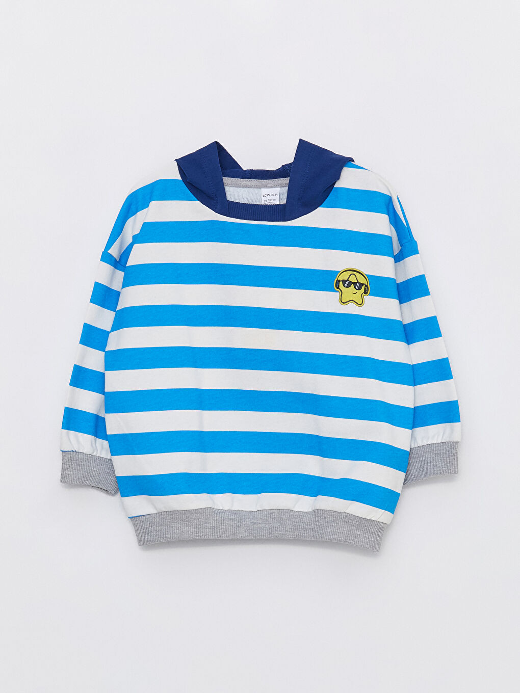 Hooded Long Sleeve Striped Baby Boy Sweatshirt