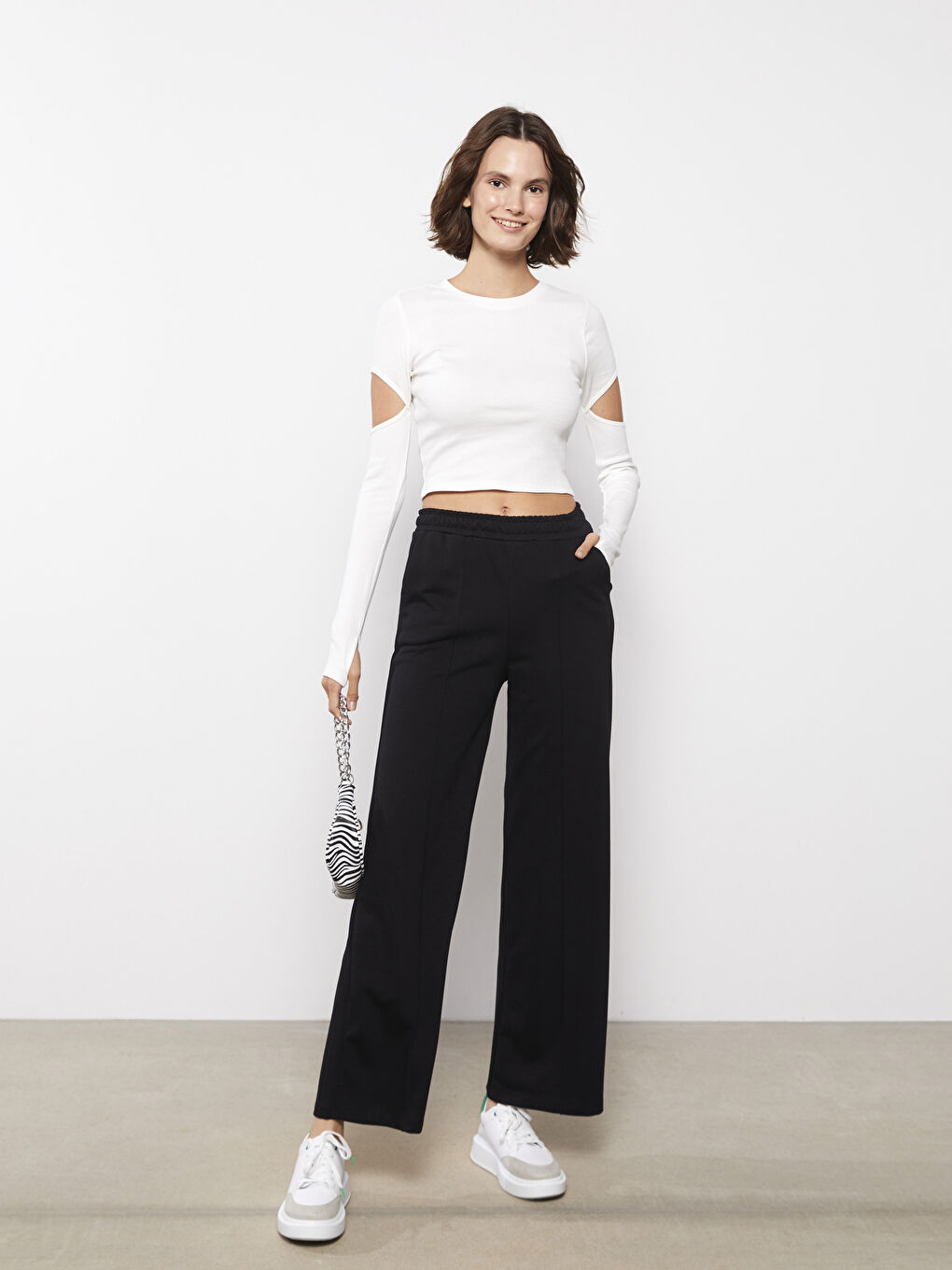XSIDE Elasticated Waist Women's Thick Sweatpants -W2ES54Z8-CVL